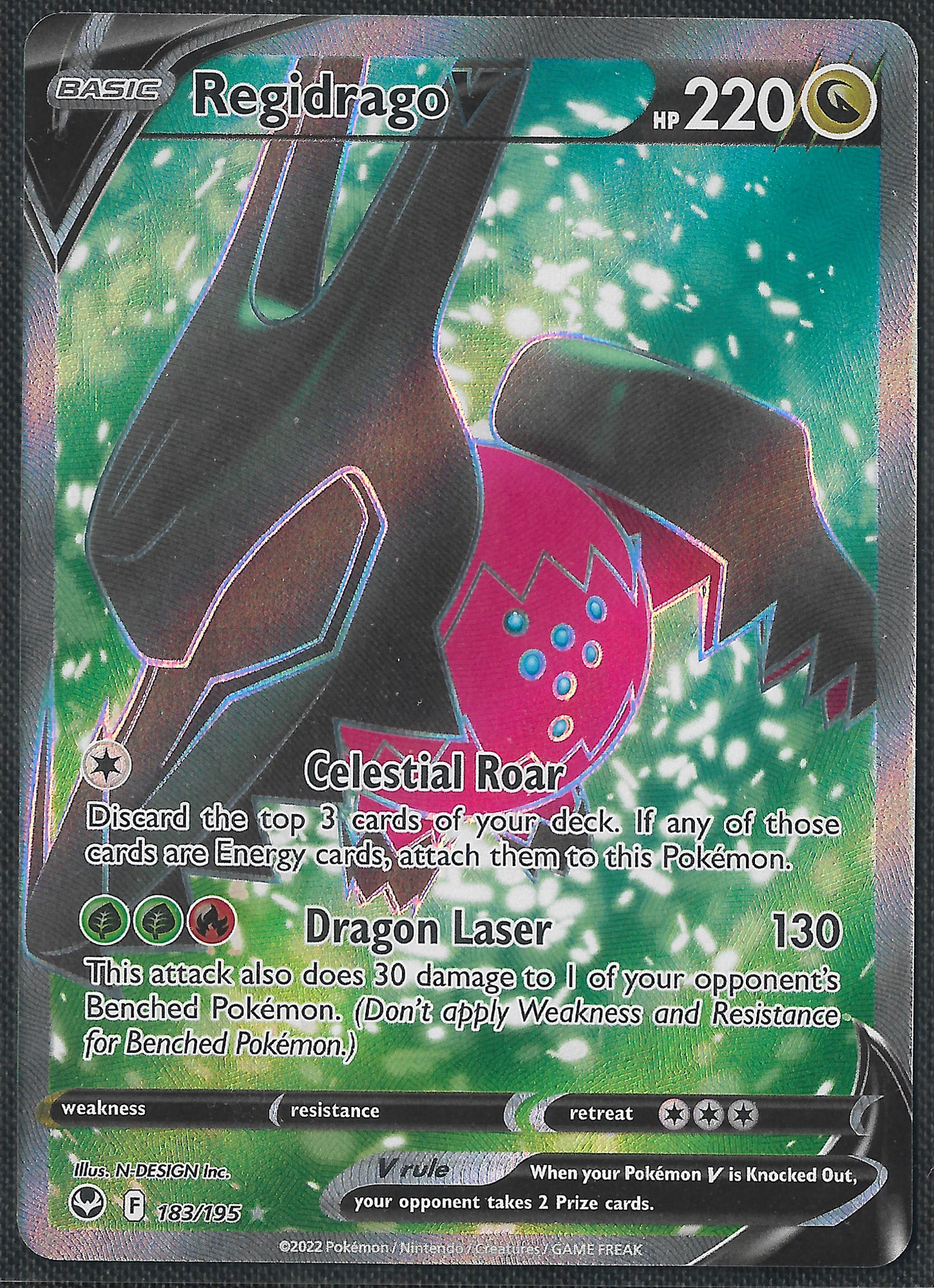 Regidrago V - 183/195 - Silver Tempest - Full Art