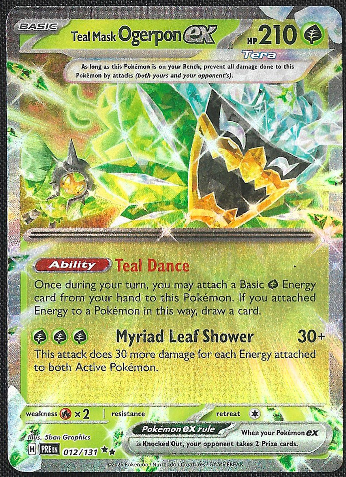 Teal Mask Ogerpon ex - 12/131 - Prismatic Evolutions - Double Rare