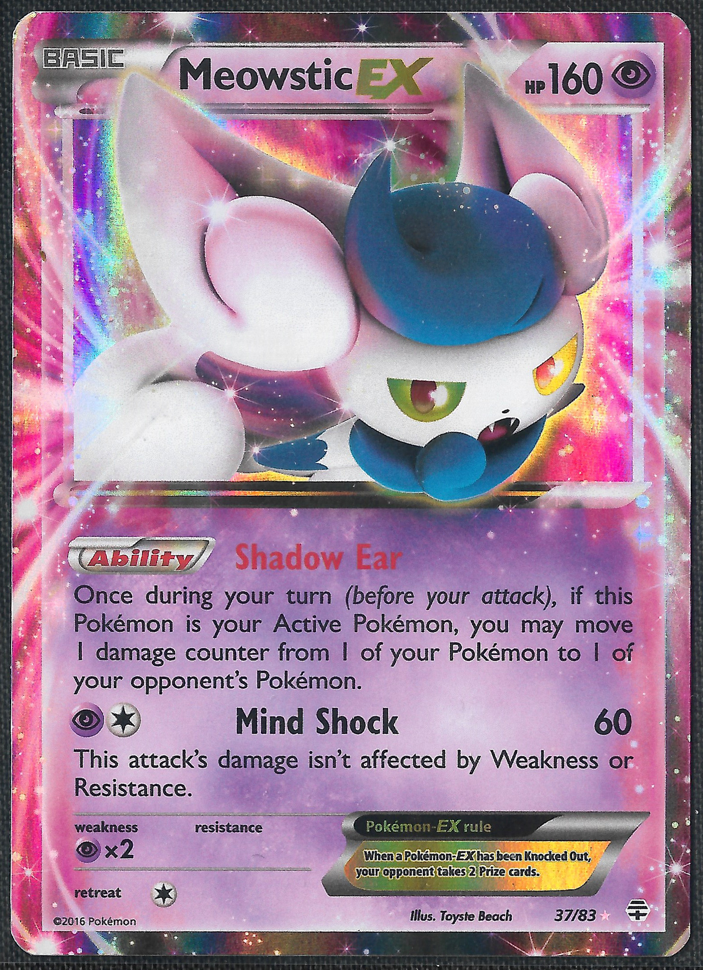 Meowstic EX - 37/83 - Generations - Holo EX