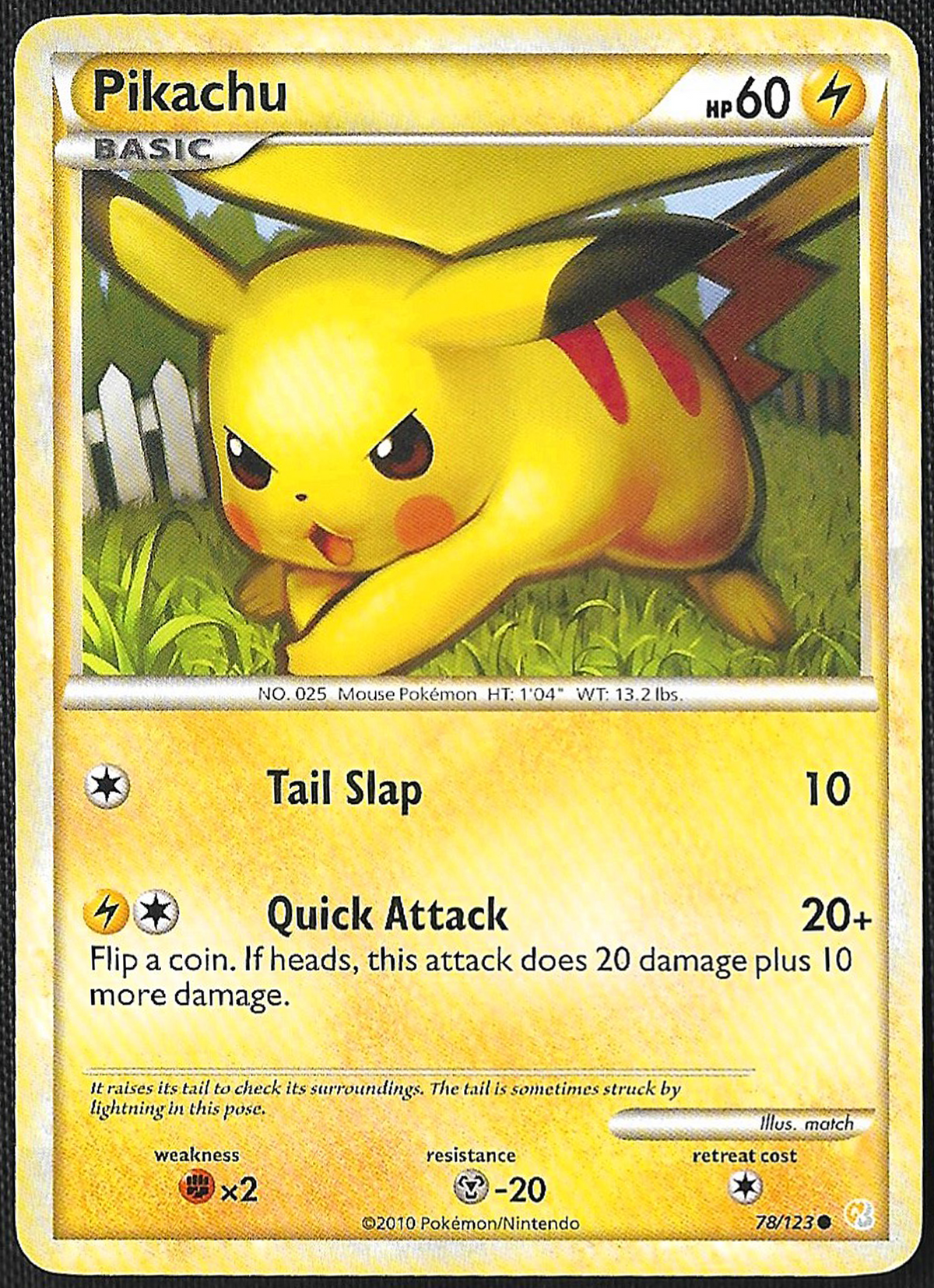 Pikachu - 78/123 - HeartGold SoulSilver - Common