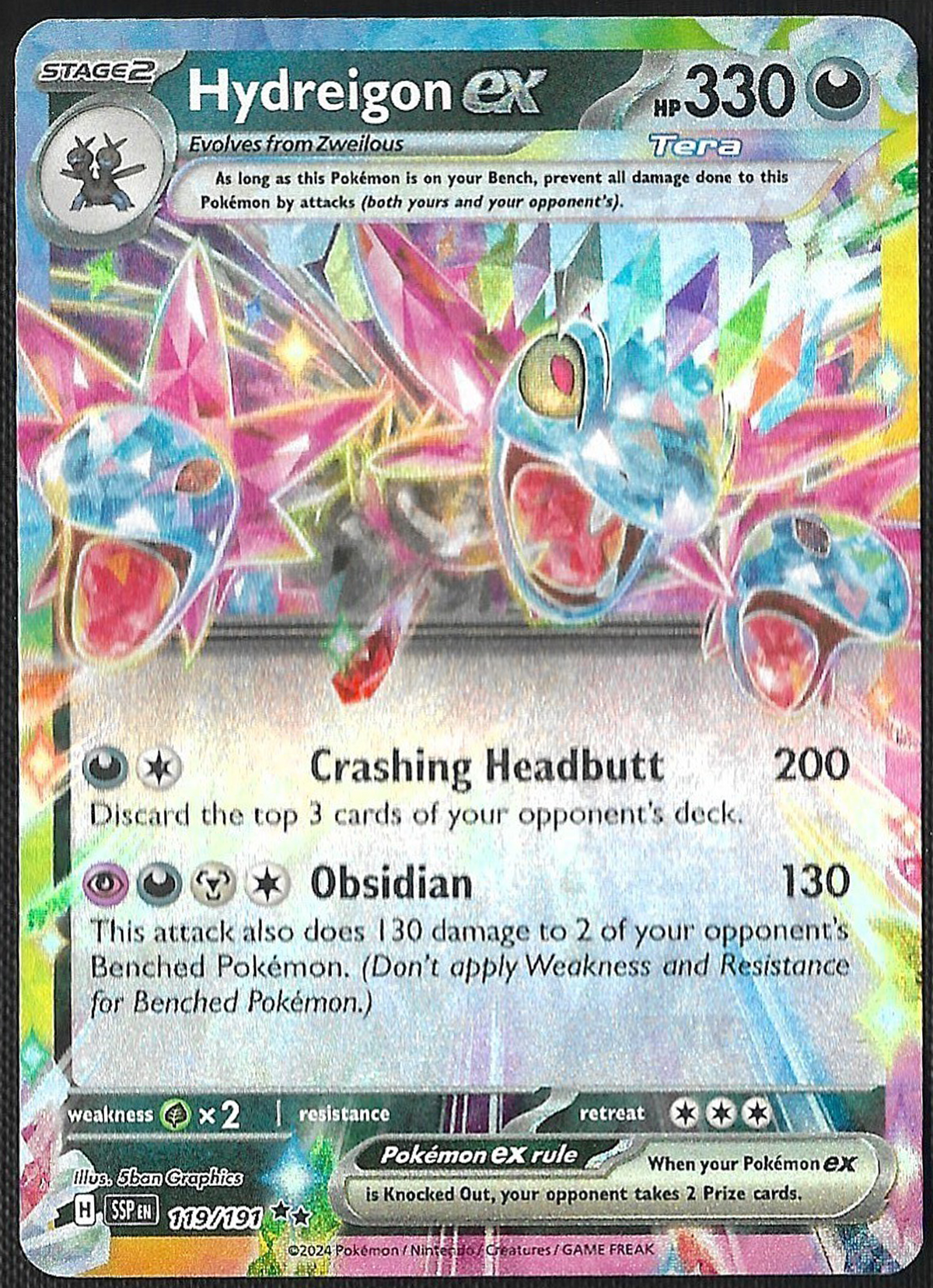 Hydreigon ex - 119/191 - Surging Sparks - Double Rare