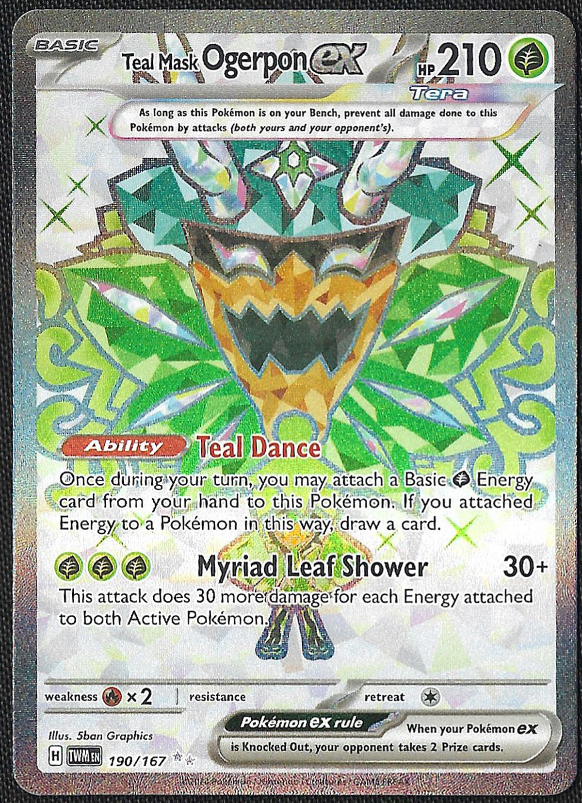 Teal Mask Ogerpon ex - 190/167 - Twilight Masquerade - Ultra Rare