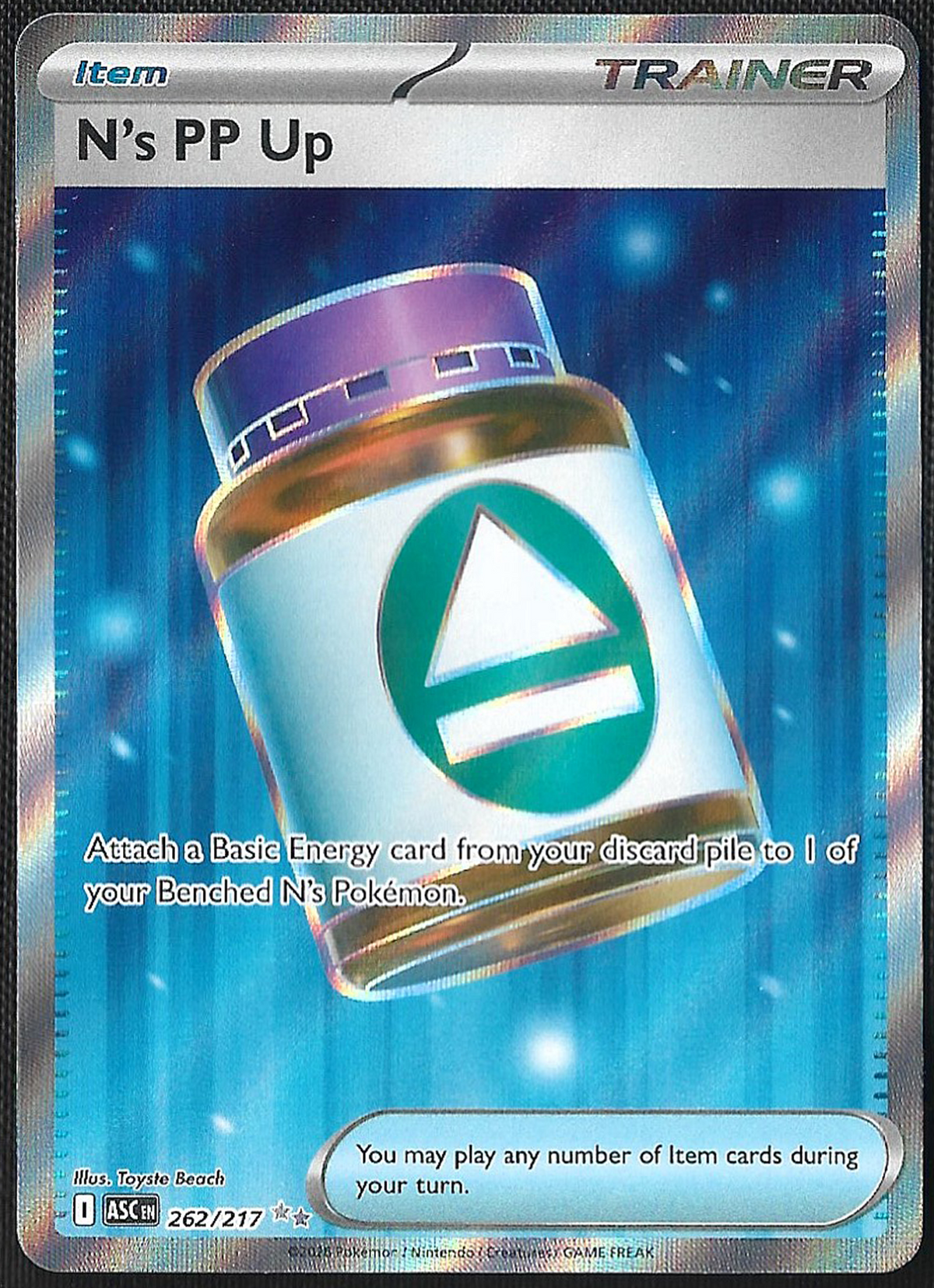 N's PP Up - 262/217 - Ascended Heroes - Ultra Rare