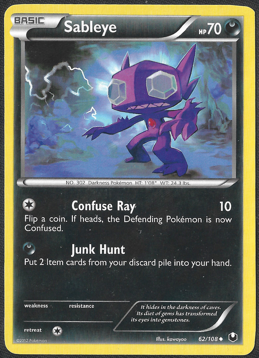 Sableye - 62/108 - Dark Explorers - Uncommon