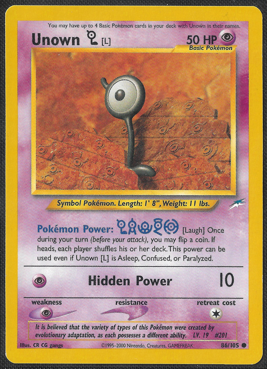 Unown - 86/105 - Neo Destiny - Common