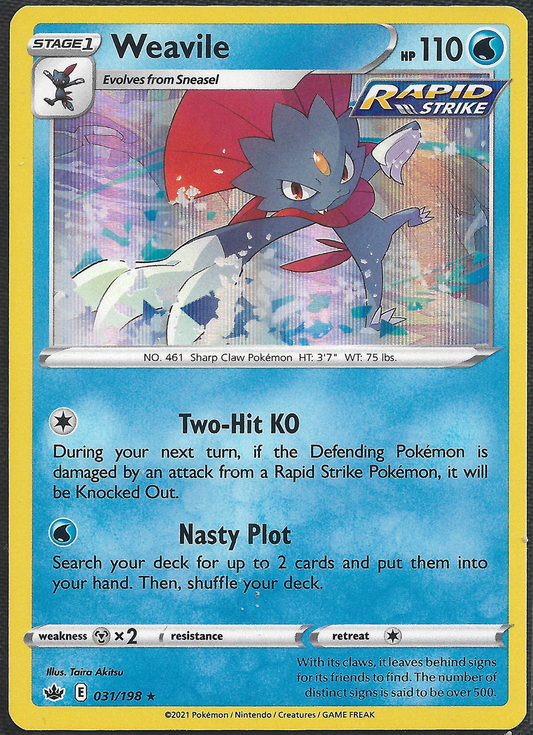 Weavile - 31/198 - Chilling Reign - Holo Rare
