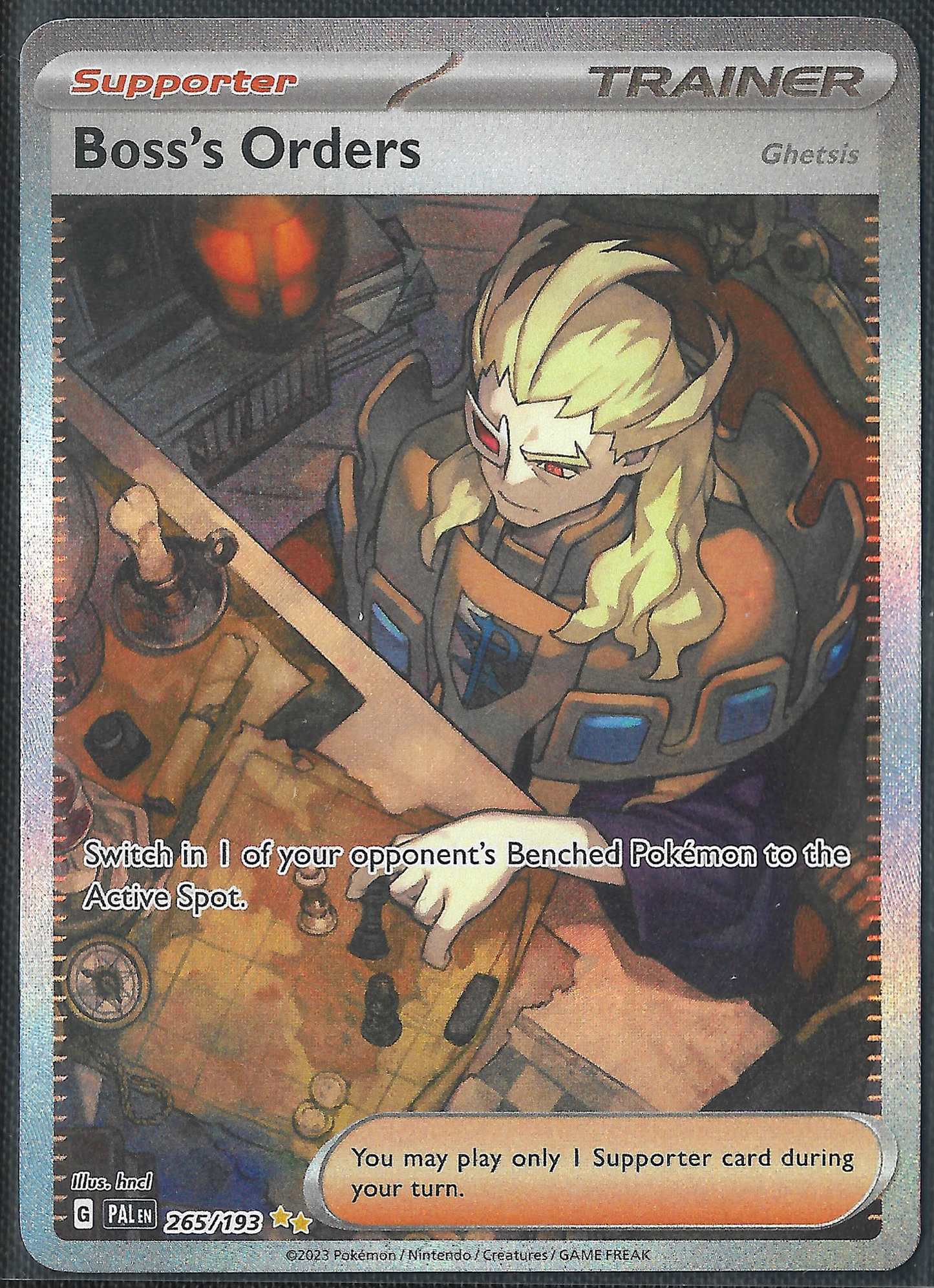 Boss's Orders - 265/193 - Paldea Evolved - Illustration Rare
