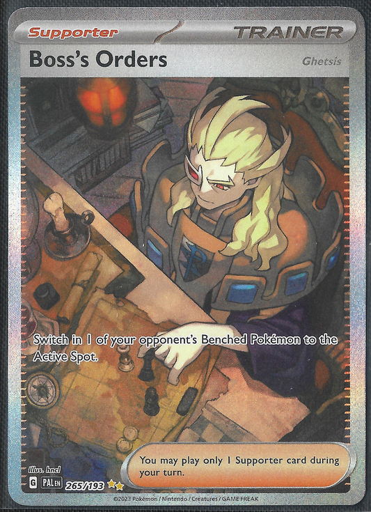 Boss's Orders - 265/193 - Paldea Evolved - Illustration Rare