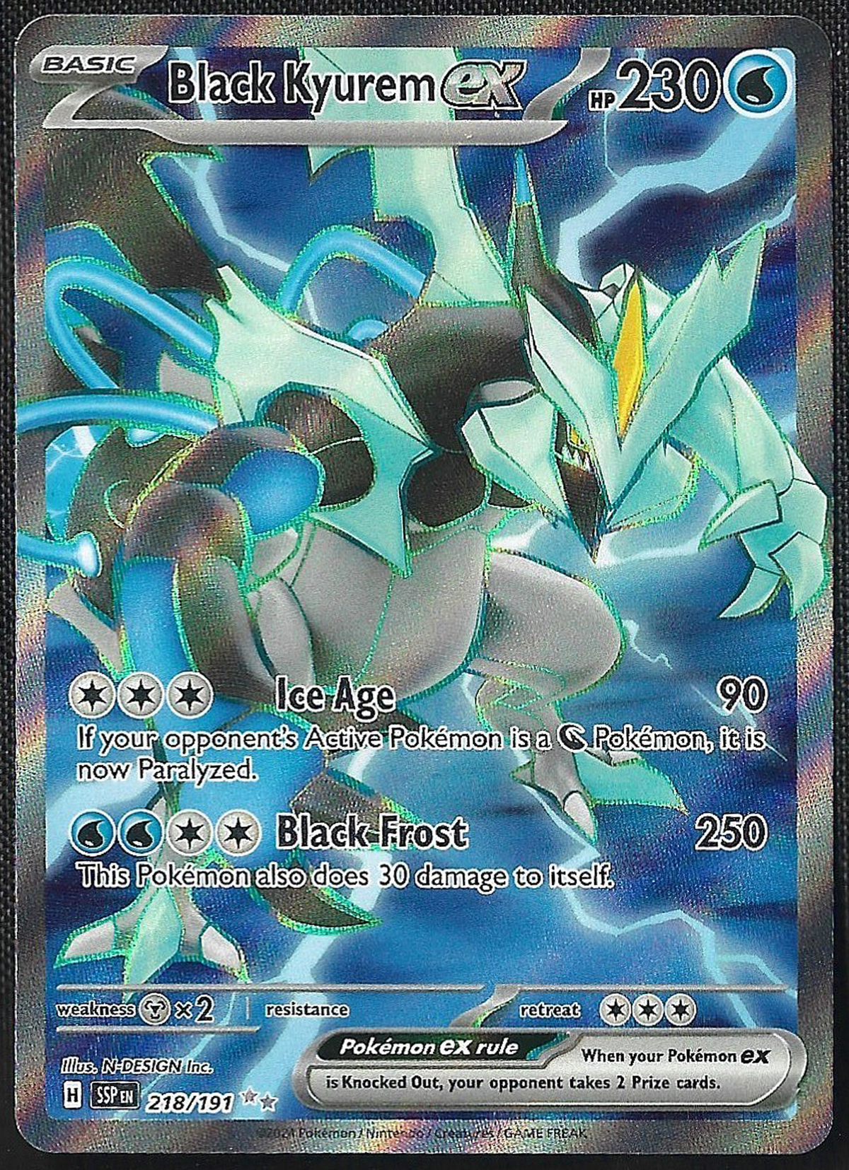Black Kyurem ex - 218/191 - Surging Sparks - Ultra Rare