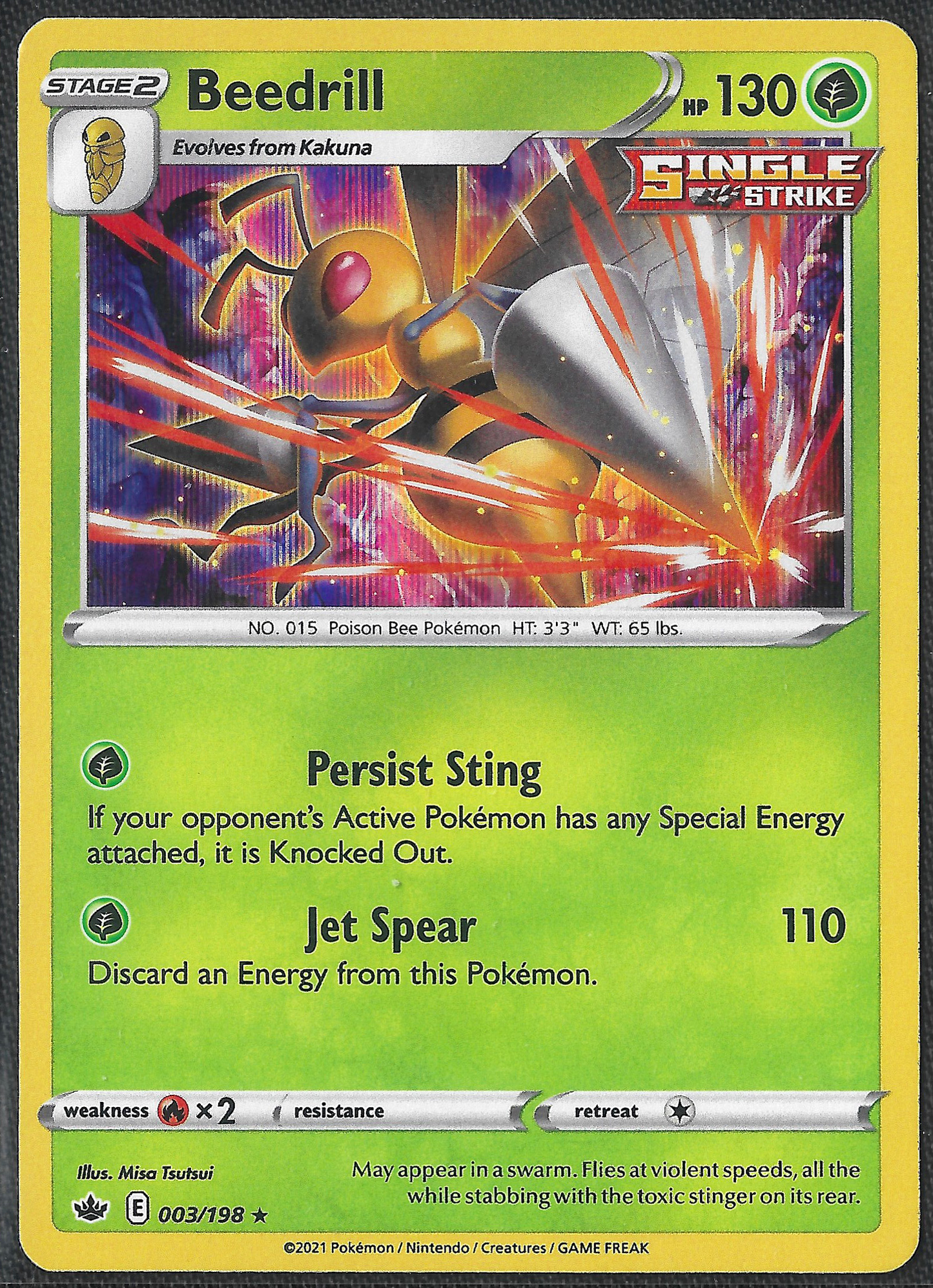 Beedrill - 3/198 - Chilling Reign - Holo Rare