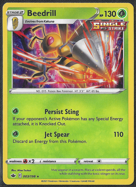 Beedrill - 3/198 - Chilling Reign - Holo Rare
