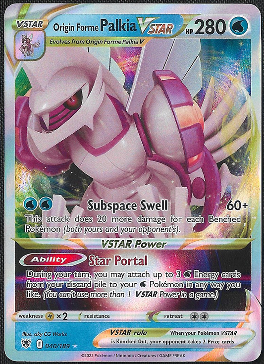 Origin Forme Palkia VSTAR - 40/189 - Astral Radiance - Holo Rare VSTAR