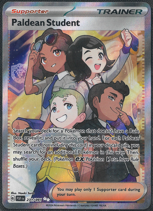 Paldean Student - 231/91 - Paldean Fates - Full Art
