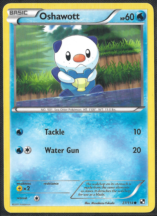 Oshawott - 27/114 - Black & White - Common