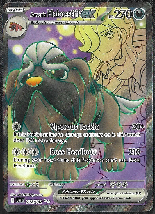 Arven's Mabosstiff ex - 218/182 - Destined Rivals - Ultra Rare