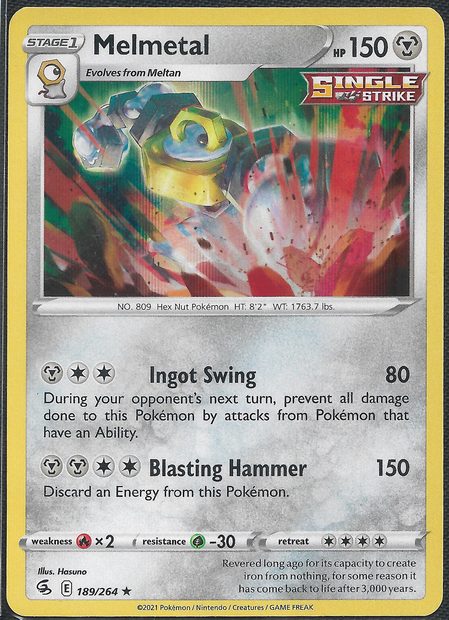 Melmetal - 189/264 - Fusion Strike - Holo Rare