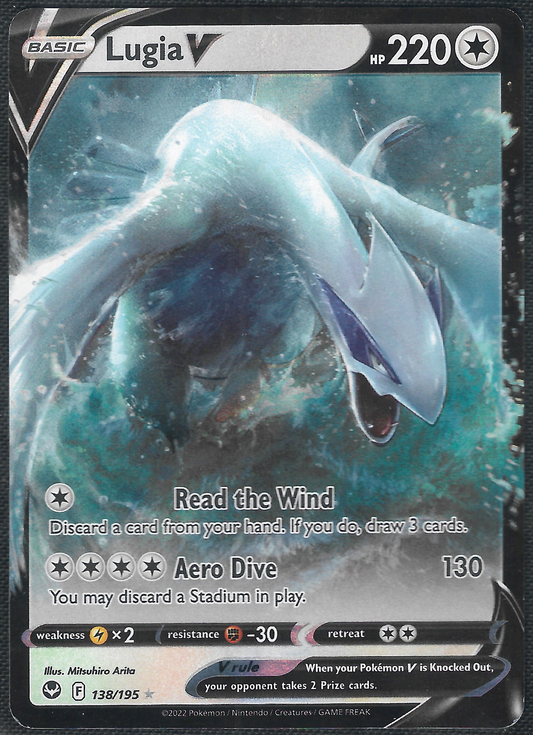 Lugia V - 138/195 - Silver Tempest - Holo V