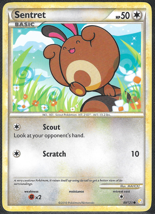 Sentret - 80/123 - HeartGold SoulSilver - Common