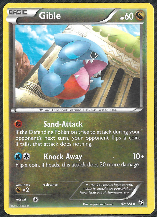 Gible - 87/124 - Dragon's Exalted - Common