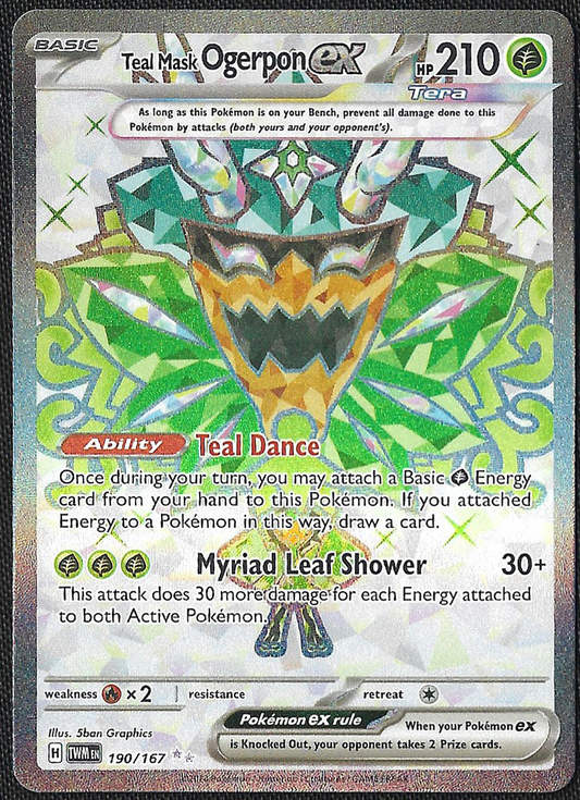 Teal Mask Ogerpon ex - 190/167 - Twilight Masquerade - Ultra Rare