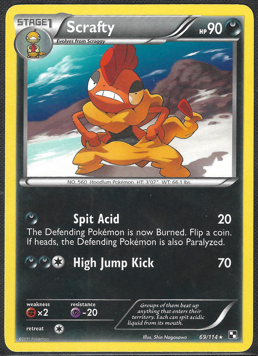 Scrafty - 69/114 - Black & White - Rare