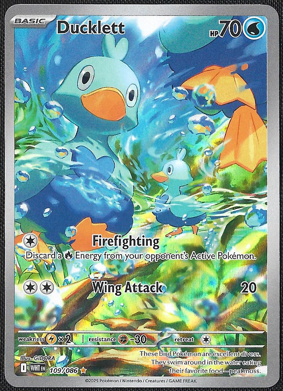 Ducklett - 109/86 - White Flare - Illustration Rare