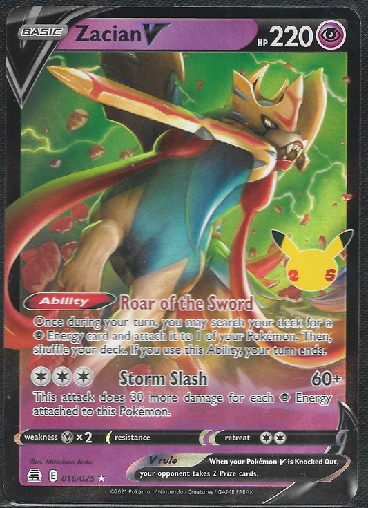 Zacian V - 16/25 - Celebrations - Holo V