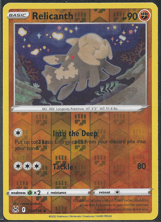 Relicanth - 101/196 - Lost Origin - Reverse Uncommon